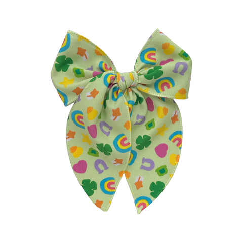 Large Green Lucky Charms Fable Bow