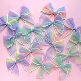 Rainbow Tulle Fable Bow