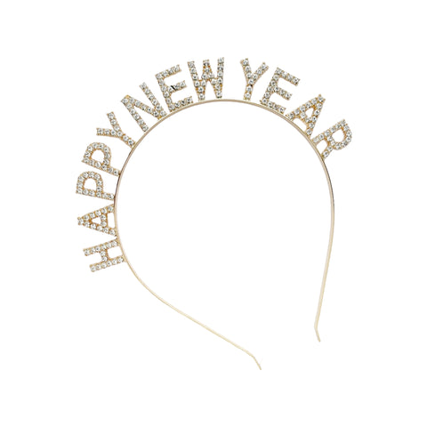 Gold New Year Rhinestone Headband