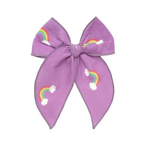 Purple Rainbow Fable Bow