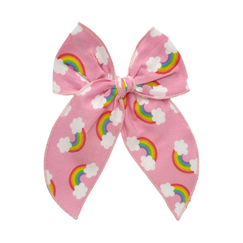 Pink Rainbow Fable Bow