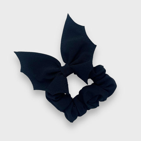 Black Bat Bow Scrunchie
