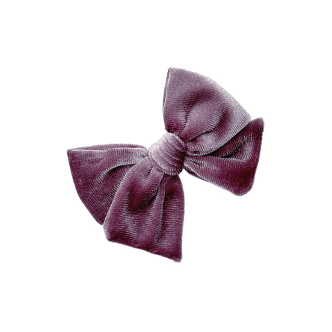 Dusty Lilac Velvet Pinwheel Bow