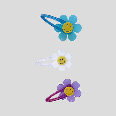 Large Plastic Smiley Daisy Clip