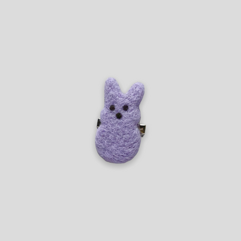 Purple Felt Peep Clip