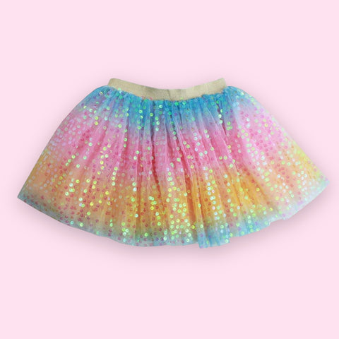 Rainbow Sequin Tutu Skirt