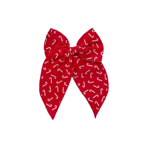 Red Candy Cane Fable Bow