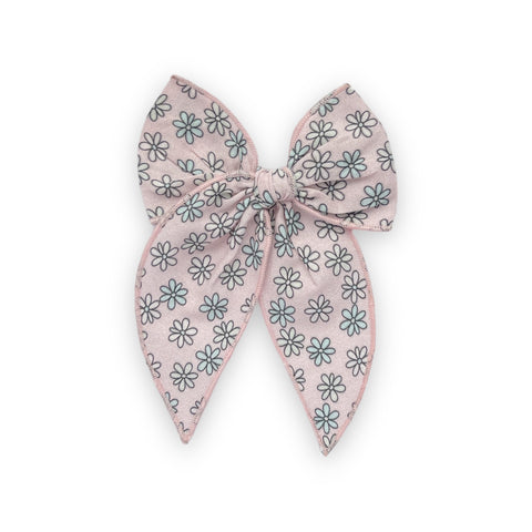Pink Daisy Doodle Fable Bow