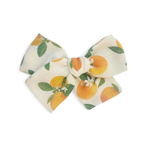 Orange Gauze Pinwheel Bow
