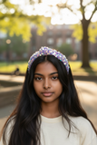 Purple Sequin Velvet Knot Headband