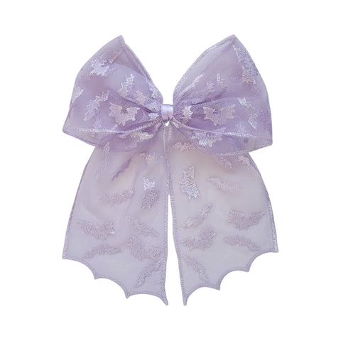 Oversized Lavender Bat Bow