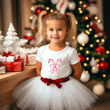 Candy Cane Bow Tee or Sweatshirt- Adult or Child