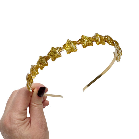 Gold Glitter Star Headband