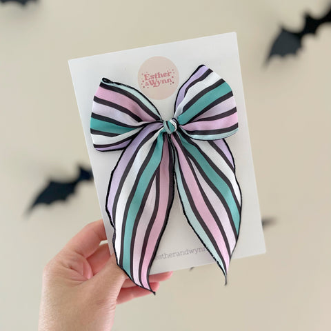 Halloween Stripe Fable Bow