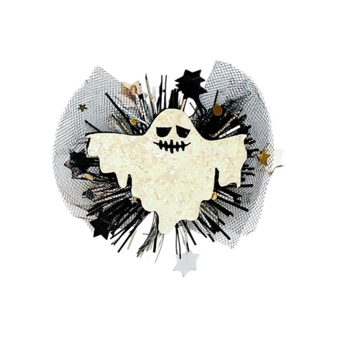Glitter Ghost Tulle Clip
