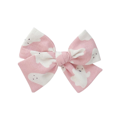 Pink Ghost Pinwheel Bow