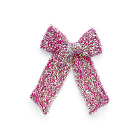 Pink Tinsel Longtail Bow
