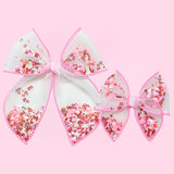 Pink and Red Heart Shaker Fable Bow