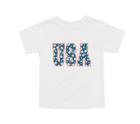 USA Floral Tee