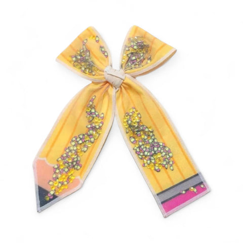 Large Yellow Shaker Pencil Bow