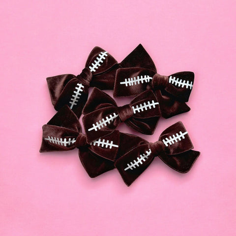 Velvet football bow