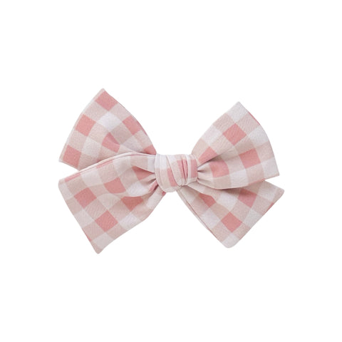 Pink Gingham Pinwheel Bow