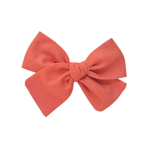 Solid Pumpkin Spice Pinwheel Bow