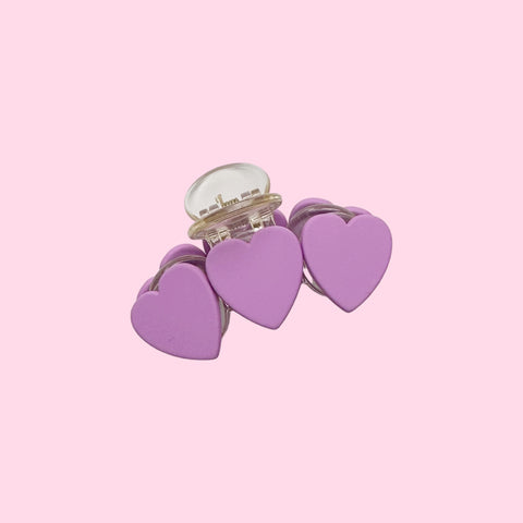 Purple Heart Claw Clip