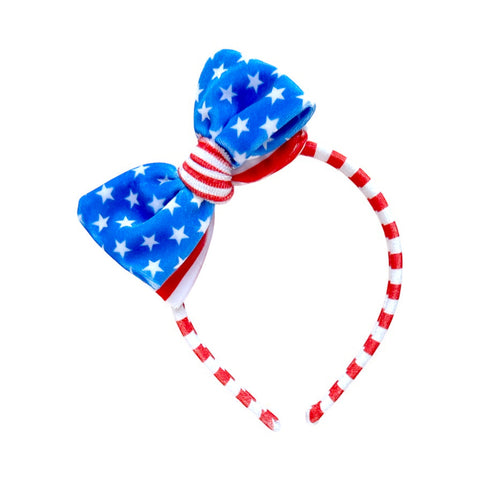 Stars & Stripes Velvet Bow Headband