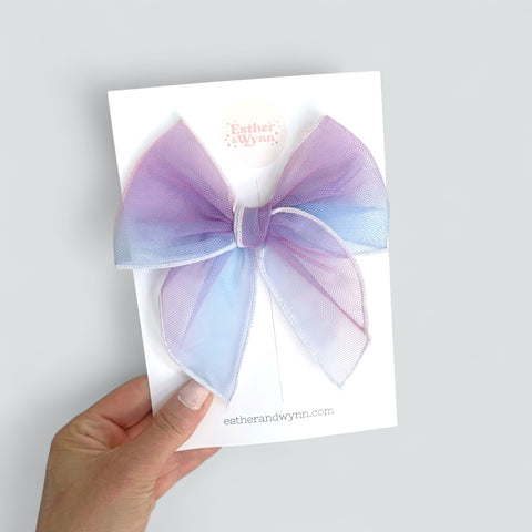 Blue & Purple Midi Tulle Fable Bow