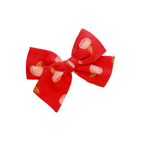 Red & Pink Apple Pinwheel Bow