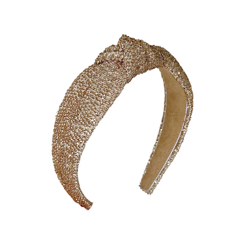 Champagne Tinsel Knot Headband