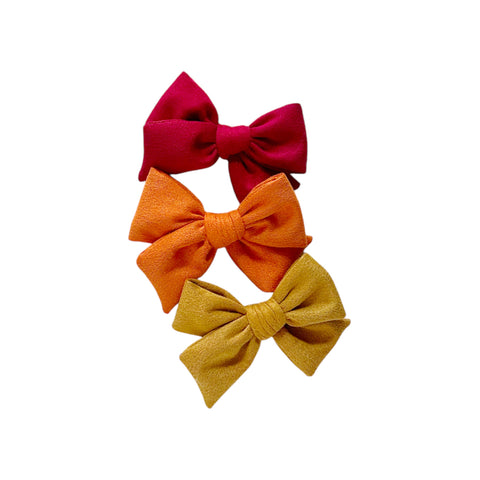 Suede Pinwheel Bow