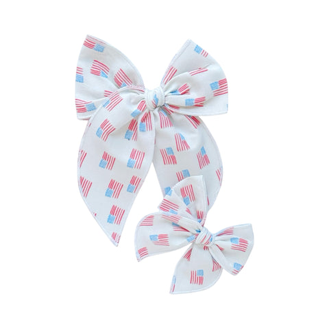 American Flag Print Fable Bow