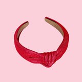 Red Glitter Knot Headband