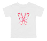 Candy Cane Bow Tee or Sweatshirt- Adult or Child