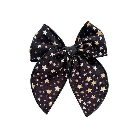 Large Black and Gold Star Fable Bow