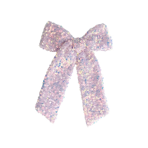 Lavender Sequin Longtail Bow