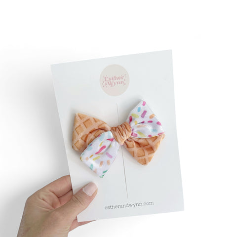 Ice Cream velvet bow