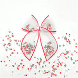 Red Christmas Confetti Shaker Bow