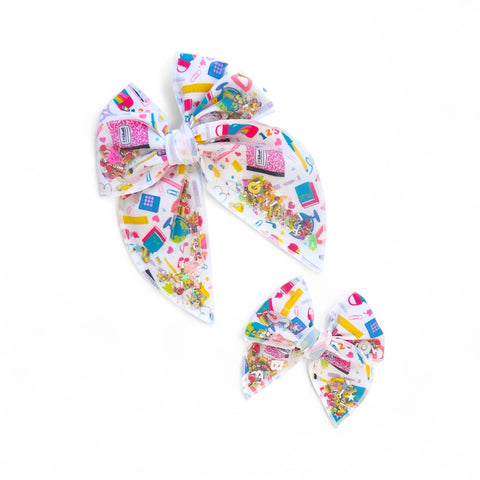 School Supply Shaker Fable Bow