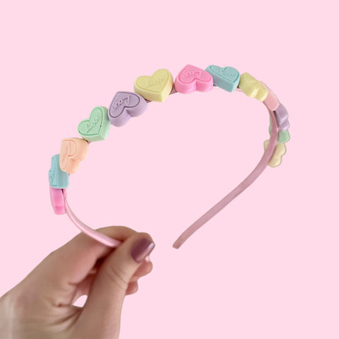 Pastel Candy Heart Headband