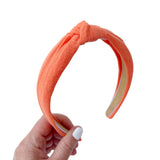 Tangerine Muslin Gauze Knot Headband