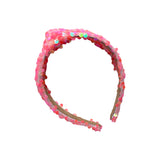 Coral Sequin Knot Headband