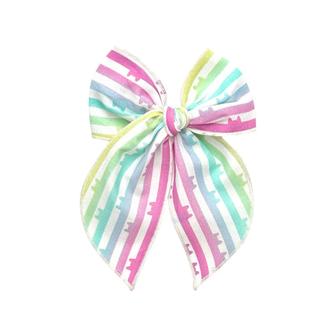 Dollhouse Rainbow Stripe Fable Bow