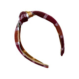 Fall Plaid Flannel Top Knot Headband