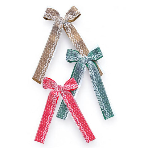 Satin & Lace Longtail Bow