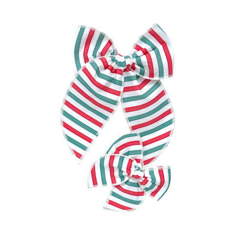 Christmas Stripe Fable Bow