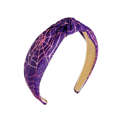 Purple Spiderweb Knot Headband