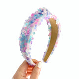 Cotton Candy Sequin Knot Headband